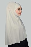 Hazır Türban Peçeli Pratik Eşarp Tesettür Nikaplı Hijab - Namaz Örtüsü Sufle (3XL)