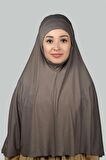 Hazır Türban Peçeli Pratik Eşarp Tesettür Nikaplı Hijab - Namaz Örtüsü Sufle (3XL)