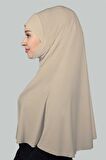 Hazır Türban Peçeli Pratik Eşarp Tesettür Nikaplı Hijab - Namaz Örtüsü Sufle (3XL)