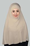 Hazır Türban Peçeli Pratik Eşarp Tesettür Nikaplı Hijab - Namaz Örtüsü Sufle (3XL)