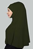 Hazır Türban Peçeli Pratik Eşarp Tesettür Nikaplı Hijab - Namaz Örtüsü Sufle (3XL)