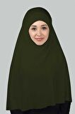 Hazır Türban Peçeli Pratik Eşarp Tesettür Nikaplı Hijab - Namaz Örtüsü Sufle (3XL)
