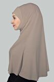 Hazır Türban Peçeli Pratik Eşarp Tesettür Nikaplı Hijab - Namaz Örtüsü Sufle (3XL)