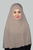 Hazır Türban Peçeli Pratik Eşarp Tesettür Nikaplı Hijab - Namaz Örtüsü Sufle (3XL)