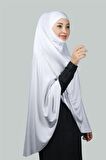 Hazır Türban Peçeli Pratik Eşarp Tesettür Nikaplı Hijab - Namaz Örtüsü Sufle (5XL)