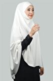 Hazır Türban Peçeli Pratik Eşarp Tesettür Nikaplı Hijab - Namaz Örtüsü Sufle (5XL)