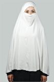 Hazır Türban Peçeli Pratik Eşarp Tesettür Nikaplı Hijab - Namaz Örtüsü Sufle (5XL)