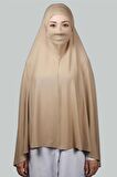 Hazır Türban Peçeli Pratik Eşarp Tesettür Nikaplı Hijab - Namaz Örtüsü Sufle (5XL)