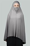 Hazır Türban Peçeli Pratik Eşarp Tesettür Nikaplı Hijab - Namaz Örtüsü Sufle (5XL)