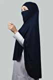 Hazır Türban Peçeli Pratik Eşarp Tesettür Nikaplı Hijab - Namaz Örtüsü Sufle (5XL)