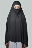 Hazır Türban Peçeli Pratik Eşarp Tesettür Nikaplı Hijab - Namaz Örtüsü Sufle (5XL)