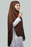 Hazır Türban Peçeli Pratik Eşarp Tesettür Nikaplı Hijab - Namaz Örtüsü Sufle (5XL)