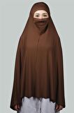 Hazır Türban Peçeli Pratik Eşarp Tesettür Nikaplı Hijab - Namaz Örtüsü Sufle (5XL)
