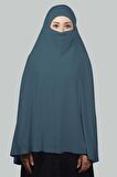 Hazır Türban Peçeli Pratik Eşarp Tesettür Nikaplı Hijab - Namaz Örtüsü Sufle (5XL)