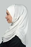 Hazır Türban Büzgülü Pileli Pratik Eşarp Tesettür Hijab - Namaz Örtüsü