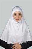 Hazır Türban Peçeli Pratik Eşarp Tesettür Nikaplı Hijab - Namaz Örtüsü Sufle (XL)