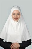 Hazır Türban Peçeli Pratik Eşarp Tesettür Nikaplı Hijab - Namaz Örtüsü Sufle (XL)