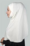 Hazır Türban Peçeli Pratik Eşarp Tesettür Nikaplı Hijab - Namaz Örtüsü Sufle (XL)