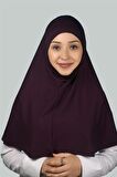 Hazır Türban Peçeli Pratik Eşarp Tesettür Nikaplı Hijab - Namaz Örtüsü Sufle (XL)