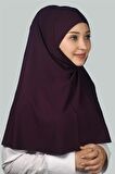 Hazır Türban Peçeli Pratik Eşarp Tesettür Nikaplı Hijab - Namaz Örtüsü Sufle (XL)