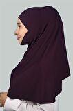 Hazır Türban Peçeli Pratik Eşarp Tesettür Nikaplı Hijab - Namaz Örtüsü Sufle (XL)
