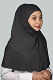 Hazır Türban Peçeli Pratik Eşarp Tesettür Nikaplı Hijab - Namaz Örtüsü Sufle (XL)