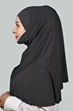 Hazır Türban Peçeli Pratik Eşarp Tesettür Nikaplı Hijab - Namaz Örtüsü Sufle (XL)