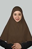 Hazır Türban Peçeli Pratik Eşarp Tesettür Nikaplı Hijab - Namaz Örtüsü Sufle (XL)