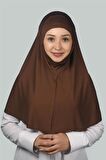 Hazır Türban Peçeli Pratik Eşarp Tesettür Nikaplı Hijab - Namaz Örtüsü Sufle (XL)