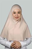 Hazır Türban Peçeli Pratik Eşarp Tesettür Nikaplı Hijab - Namaz Örtüsü Sufle (XL)