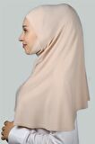 Hazır Türban Peçeli Pratik Eşarp Tesettür Nikaplı Hijab - Namaz Örtüsü Sufle (XL)
