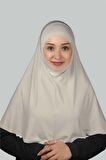 Hazır Türban Peçeli Pratik Eşarp Tesettür Nikaplı Hijab - Namaz Örtüsü Sufle (XL)