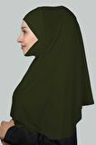 Hazır Türban Peçeli Pratik Eşarp Tesettür Nikaplı Hijab - Namaz Örtüsü Sufle (XL)