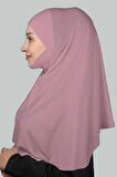 Hazır Türban Peçeli Pratik Eşarp Tesettür Nikaplı Hijab - Namaz Örtüsü Sufle (XL)