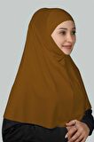 Hazır Türban Peçeli Pratik Eşarp Tesettür Nikaplı Hijab - Namaz Örtüsü Sufle (XL)