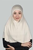 İkili Set Pratik Eşarp Hazır Türban ve Hijab Tesettür Bonesi (XL)