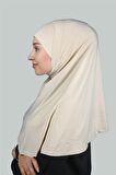 İkili Set Pratik Eşarp Hazır Türban ve Hijab Tesettür Bonesi (XL)