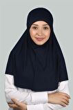 İkili Set Pratik Eşarp Hazır Türban ve Hijab Tesettür Bonesi (XL)