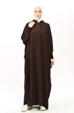 Sultanbaş Nikaplı Çarşaf Cilbab Khimar Abaya Kolu Lastikli Hakim Yaka Peçeli Ferace Medine İpek