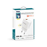 PHİXİ QCH243L FORCE AKIM KORUMALI 3.0A LIGHTNING USB KABLOLU ŞARJ CİHAZI