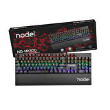Node Game ND-MK100 Rainbow Aydınlatmalı Oyuncu Gamer Gerçek Mekanik Işıklı Klavye Türkçe Q (Blue Switch)