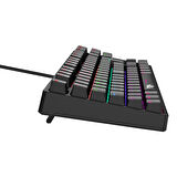 Gameagle Fullflex MK-89X1B Rainbow Aydınlatmalı Blue Switch Oyuncu Gamer Gerçek Mekanik Işıklı Klavye Türkçe Q