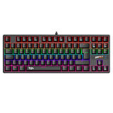 Gameagle Fullflex MK-89X1R Rainbow Aydınlatmalı Oyuncu Gamer Gerçek Mekanik Işıklı Klavye Türkçe Q (Red Switch)