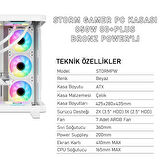Gameagle Storm 7 Argb Fanlı Gamer Bilgisayar Kasası 850W 80+ Plus Bronz Power'lı (Beyaz)