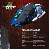 Steep Solid ST-13S Kablosuz - Wireless Şarjlı RGB Gaming Oyuncu Mouse