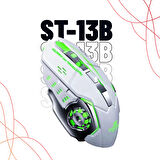 Steep Solid ST-13B Kablosuz - Wireless Şarjlı RGB Gaming Oyuncu Mouse