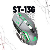 Steep Solid ST-13G Kablosuz - Wireless Şarjlı RGB Gaming Oyuncu Mouse