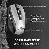 Steep Solid ST-WM02G Optik Kablosuz Wireless Mouse (Gümüş)