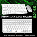 Steep Solid ST-078 2.4Ghz Wi-Fi Klavye - Mouse Set (Gümüş TR)