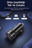 Torima C01 Siyah 2 Usb Port Girişli Transmitter Araç Şarj Cihazı